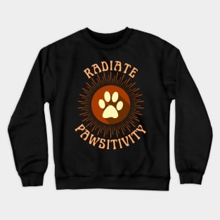 Radiate Pawsitivity - Aesthetic orange tones for pet lovers Crewneck Sweatshirt